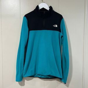 The North Face Women’s XS Teal Black Quarter Zip Fleece Pullover